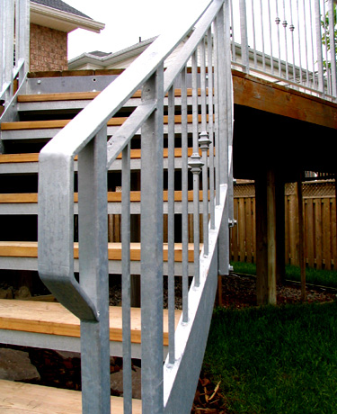 Galvanized Curved Stair & Rail 